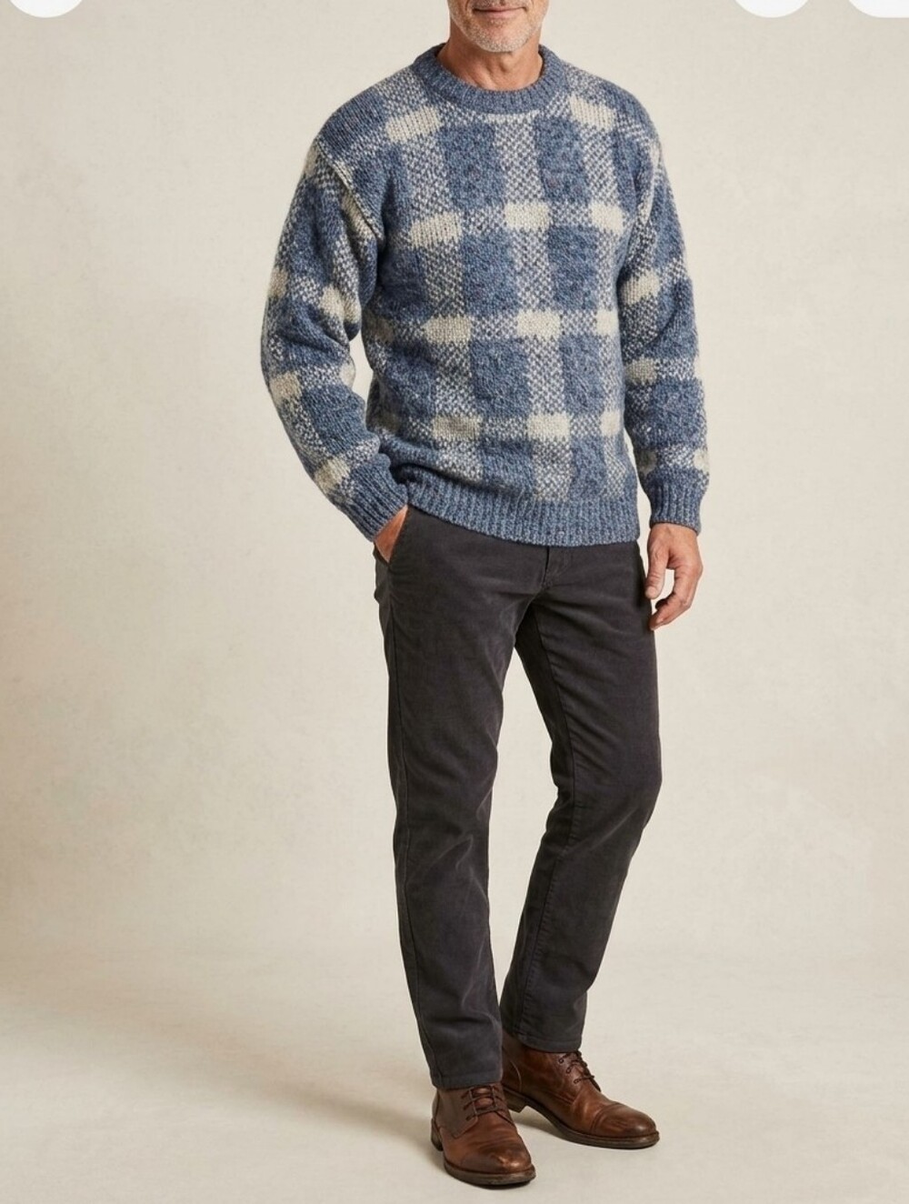 Peter England Wool Vintage Fishermen Grandpa Sweater 250